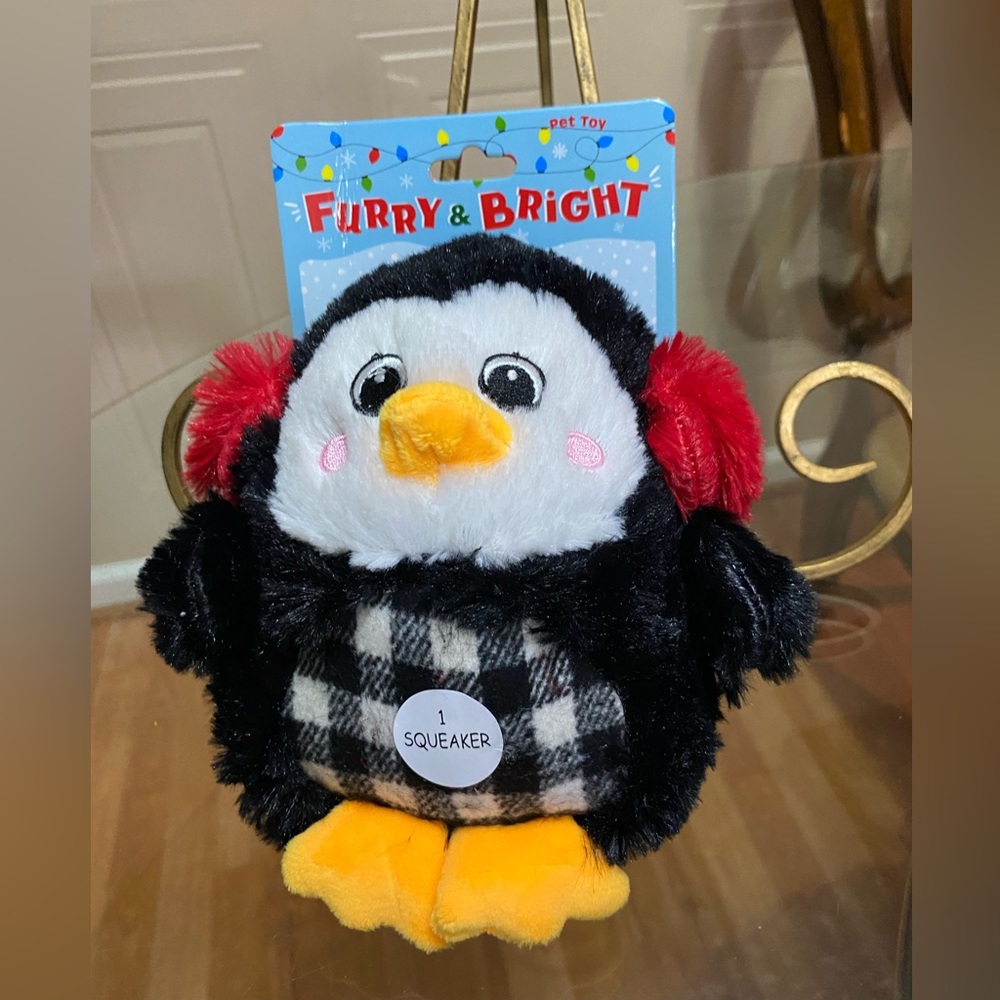 Jmle Brand New Pinguin   Chistmas Dog Toy With Squeaker 7”